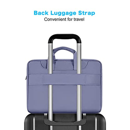 MOSISO 360 Protective Laptop Bag 13.3 inch, 13-14 inch Computer Bag | Compatible with MacBook Air 13 inch/Pro 13 /Pro 14, HP,Dell,Notebook, Laptop Carrying Case with Strap&Handle, Lavender Gray - color: Lavender Gray, size: 13.3 inch