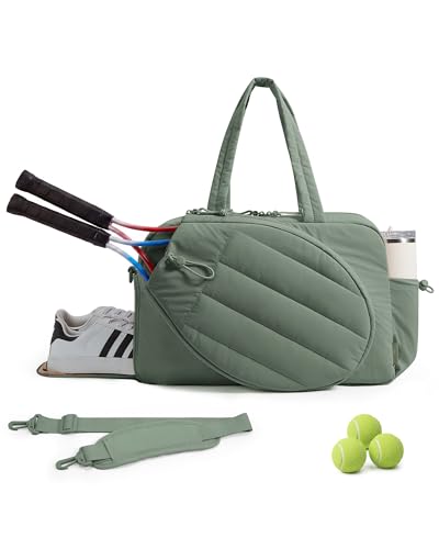 BAGSMART Tennis Gym Bag for Women, 2-in-1 Pickleball Backpack Sports Duffle - color: Slate Green