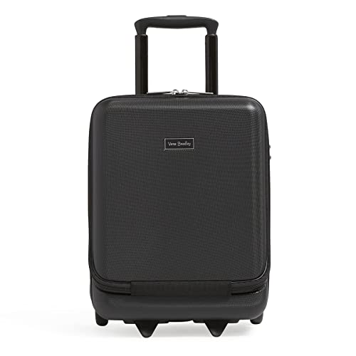 Vera Bradley Women's Hardside Underseat Rolling Suitcase Luggage, Black, One Size - color: Black