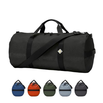 44L Daily Heavy Duty Duffle Bag, Weatherproof Ripstop Gym Travel Gear Bag - color: Black, size: 12" x 24" (44 Liters)