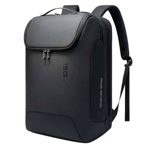 BANGE Anti-Theft Backpack with USB Charging Port 17.3 Inch Business Laptop Backpack - color: Black(no Usb and Lock), size: without lock and usb