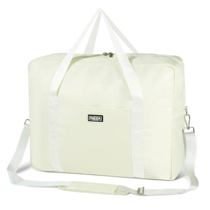 For Frontier Airlines Personal Item Bag 18x14x8 Travel Duffel Bag Carry on - color: Beige (with Shoulder Strap)