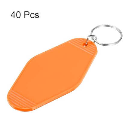 uxcell Hotel Keychains Blank Plastic - color: Orange