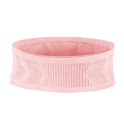 Slim Invisible Running Belt, Breathable Large Capacity Mesh Pouch - color: Pink, size: Large
