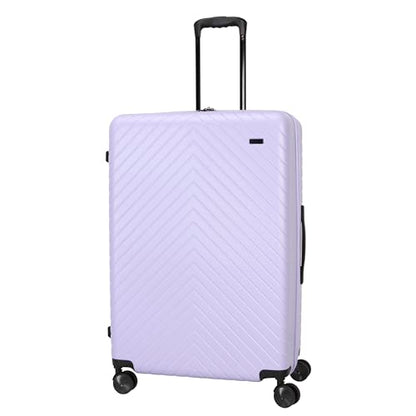 TRIPS RIDGELINE 28-Inch Lightweight Durable Hardside 8-Wheel Spinner Checked Suitcase Size Luggage, Lavender - color: Lavender, size: LARGE CHECKED