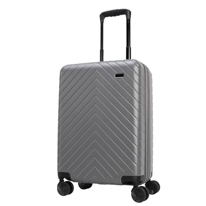 TRIPS RIDGELINE 20-Inch Carry-On Lightweight Durable Hardside 8-Wheel Spinner Cabin Size Luggage, Granite - color: Granite, size: CARRY ON