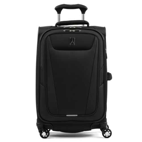 Travelpro Maxlite 5 Softside Carry-On Luggage Spinner, Black, 21-Inch - color: Black, size: Carry-on 21-Inch