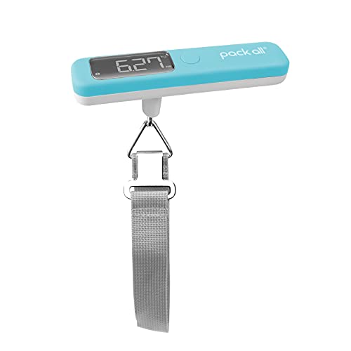 pack all Digital Luggage Scale for Travel, 110Lbs Capacity, 0.1Lb Precision - color: Blue
