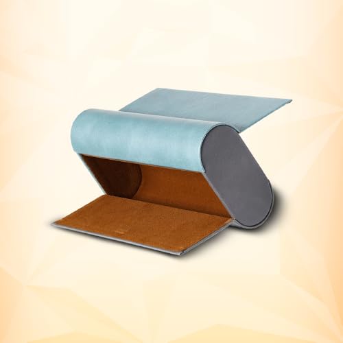 2-Frame Sunglasses Case – Premium PU Leather Protective Case for Men & Women, Travel Storage for Two Glasses - color: Charcoal Grey & Teal Grey