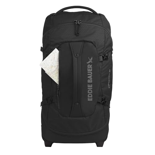 Eddie Bauer Expedition Rolling Duffel Bag with Wheels - Black, 30" - color: Black, size: 30" (Check-In)
