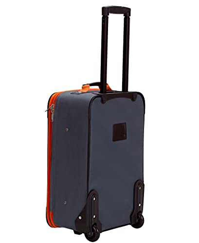 Rockland Fashion Softside 4 Piece Luggage Set, Expandable, (14" Tote/19"/24"/28"), Charcoal - color: Charcoal, size: 4 Piece (28"/24"/19"/14" Tote)