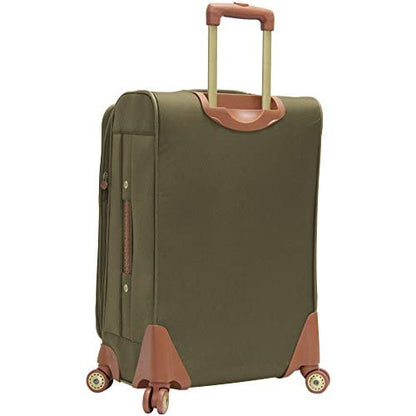 Pathfinder 28 Inch Luggage with Spinner Wheels Softside Expandable Large Suitcase - color: Olive, size: 28-Inch Suitcase
