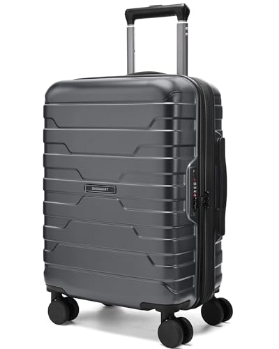 BAGSMART Carry-On Luggage 20" Expandable Spinner 22x14x9,Gray - color: Gray