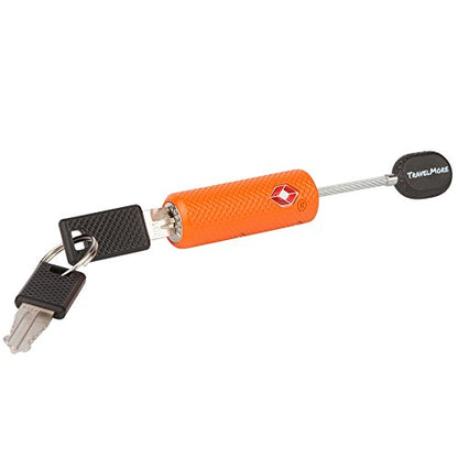 TravelMore TSA Approved Locks for Luggage with Keys, Secure Travel Locks - color: 2 Pack - Orange