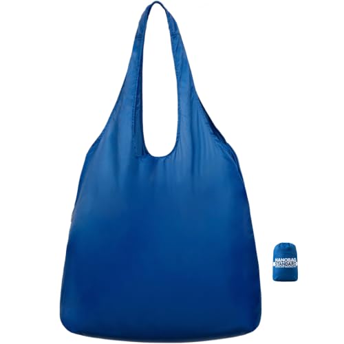 Nanobag Standard 19L Tote Foldable Packable Reusable Grocery Shopping Bag - color: Navy