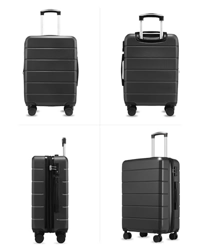 Expandable Hardshell Suitcase with TSA Lock, Carry-On Luggage, 20 Inch - color: Blue, size: 20 Inch