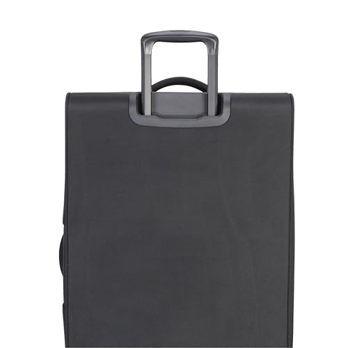 Kenneth Cole REACTION The Venturer 20-Inch Carry-On Lightweight Durable Softside 8-Wheel Spinner Cabin Size Luggage, Black - color: Black, size: Medium