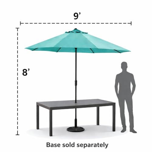 BrylaneHome 9 Ft. Tilt-And-Crank Umbrella - color: Covert Breeze