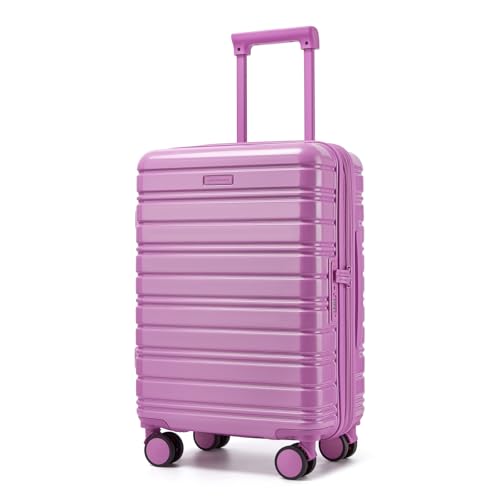 LARVENDER Carry On Luggage 22x14x9 Airline Approved, Suitcases with Wheels - color: Berry 1