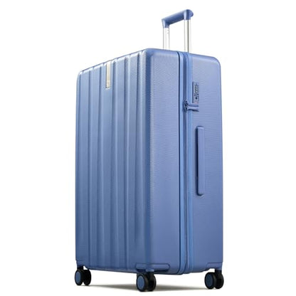 Hanke Upgraded Elite 29 Inch Extra Large Checked Luggage, PC Hard Shell Suitcases with Wheels, TSA Lock, Explosion-Proof Zipper Suitcase for Long Travel Men & Women,Deep Space Purple - color: Deep Space Purple, size: 29 Inch