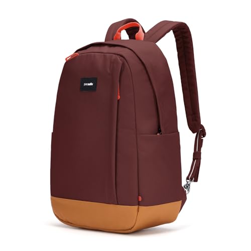Pacsafe GO 25L Anti Theft Backpack, Garnet Red - color: Garnet Red