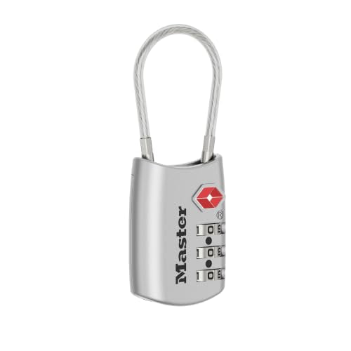 Master Lock TSA Approved Combination Luggage Lock, Silver, 4688SLVEC - color: Silver, size: 1 Pack