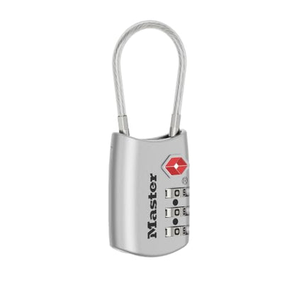 Master Lock TSA Approved Combination Luggage Lock, Silver, 4688SLVEC - color: Silver, size: 1 Pack