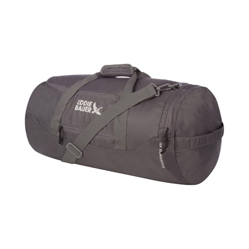 Eddie Bauer Stowaway Packable Duffel Bag, 45L, Dark Smoke - color: Dark Smoke