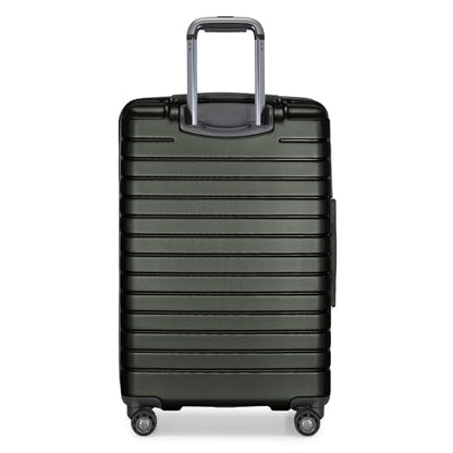 Traveler's Choice Archer Polycarbonate Expandable Luggage with Spinner Wheels, Green, Checked 26-Inch - color: Green, size: 1-Piece (Checked 26-Inch)