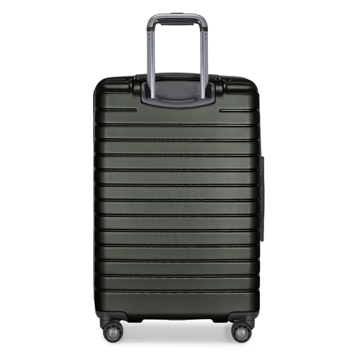 Traveler's Choice Archer Polycarbonate Expandable Luggage with Spinner Wheels, Green, Checked 26-Inch - color: Green, size: 1-Piece (Checked 26-Inch)