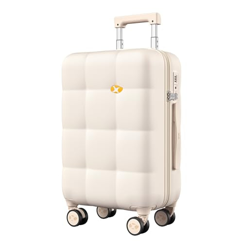 MGB Carry On Luggage 22x14x9 Airline Approved, Suitcases with Wheels, Cream - color: Cream, size: Carry-On 20 Inch