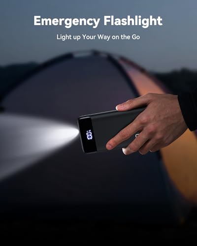INIU 20000mAh Portable Charger, Compact 22.5W Fast Charging USBC Power Bank - color: Black, size: Classic Size
