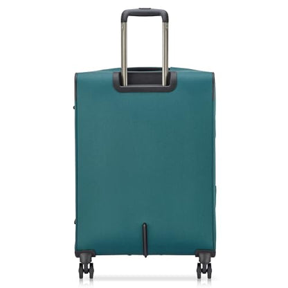 DELSEY PARIS Sky Max 3.0, 24 Inch Checked-Medium Luggage, Teal Blue - color: Teal Blue, size: Checked-Medium, 24 Inch