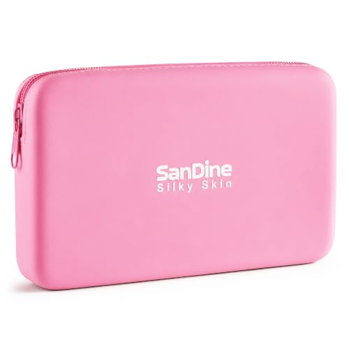 Silicone Makeup Bag – Makeup Brush Holder – Waterproof Cosmetic Pouch for Women – Soft Silicone Travel Toiletry Organizer – Compact Makeup Bag Case by Sandine (Pink) - color: Pink