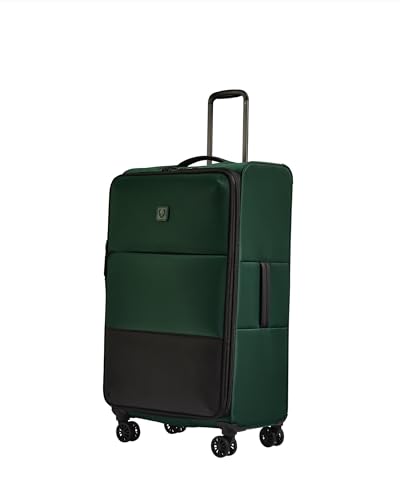 Antler Soft Stripe Large Checked Luggage, Antler Green, 31.9", 105-122L - color: Antler Green, size: Large