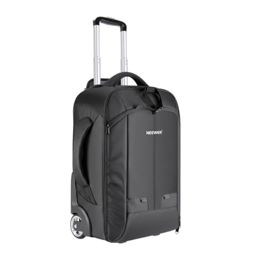 NEEWER 2 in 1 Rolling Camera Bag Backpack Suitcase Style - style: Nw3300-r