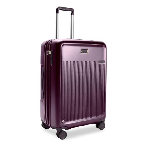 Briggs & Riley Sympatico Medium 27 Inch Expandable Hardside Spinner, Plum - color: Plum, size: 27" Medium Checked