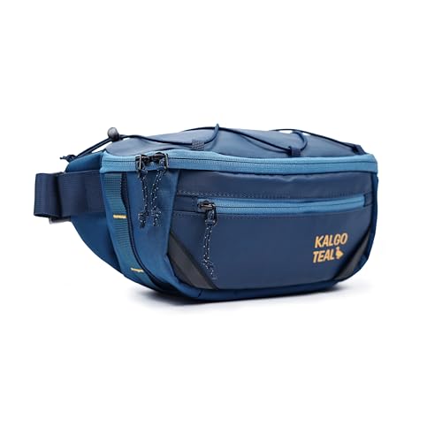 Travel Fanny Pack 3L, Crossbody Adjustable Strap, Padded Back, Water Repellent - color: Blue Abyss