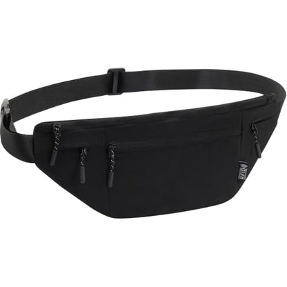 Money Belt for Travel RFID Blocking Passport Holder (black) - color: black