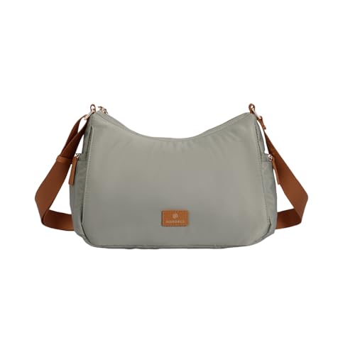 Nordace Siena Hobo Crossbody Bag - Secure RFID Blocking Pocket and Hidden Compartments for Travel Shoulder Bag - color: Gray
