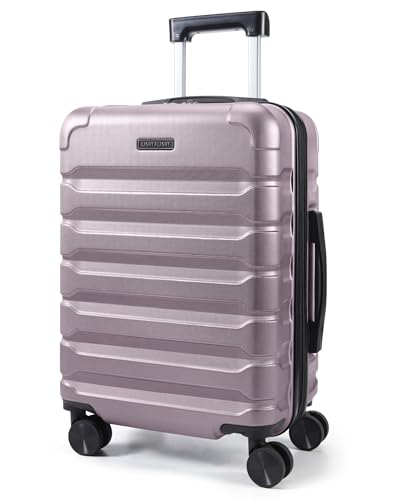 LIGHT FLIGHT Carry On Luggage 22x14x9 Airline Approved Suitcase,Rose Purple - color: Rose Purple