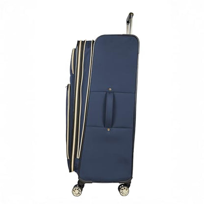 Kenneth Cole REACTION Chelsea Chevron Quilted Luggage, Navy, 28-Inch Checked - color: Navy, size: 28-Inch Checked