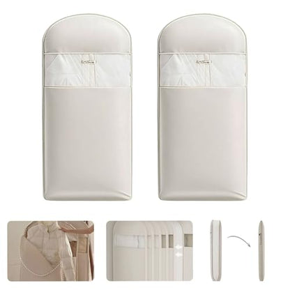 2 Packs Space Saving Garment Bag with Self Compression Zipper, Travel Use - size: Large-2Pcs