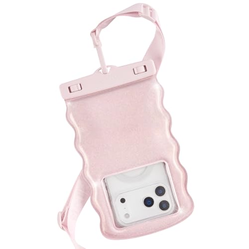 Case-Mate Wavy IP68 Waterproof Large Phone Pouch - Ballet Pink Twinkle - color: Wavy Ballet Pink Twinkle