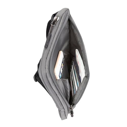 Travelon: World Travel Essentials Slim Crossbody Bag - color: Gray Heather