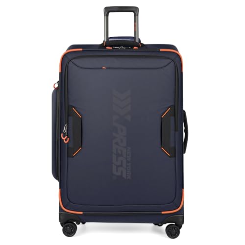 30'' Large Softside Suitcase w/Spinner Wheels,Waterproof - color: Blue, size: Checked-Large 30-Inch