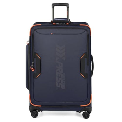 30'' Large Softside Suitcase w/Spinner Wheels,Waterproof - color: Blue, size: Checked-Large 30-Inch