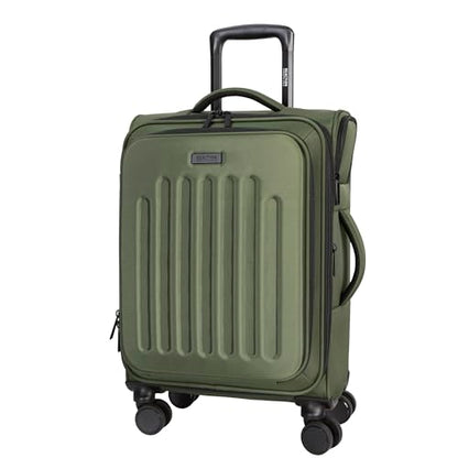 Kenneth Cole REACTION The Venturer 20-Inch Carry-On Lightweight Durable Softside 8-Wheel Spinner Cabin Size Luggage, Olive - color: Olive, size: Medium