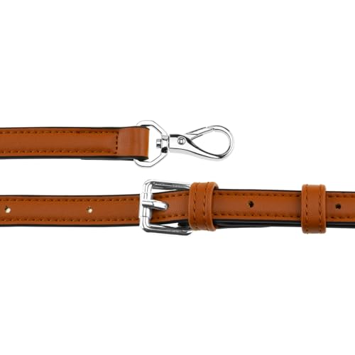 Allzedream Leather Purse Strap Replacement Crossbody Handbag Long Adjustable (Brown, Silver Hardware) - color: Brown, Silver Hardware
