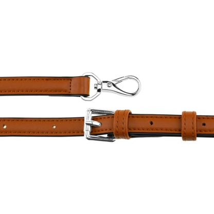 Allzedream Leather Purse Strap Replacement Crossbody Handbag Long Adjustable (Brown, Silver Hardware) - color: Brown, Silver Hardware